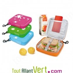 Boite � sandwich isotherme orange carr� 15x15cm
