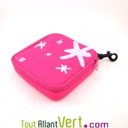 Boite � sandwich isotherme rose carr� 15x15cm