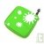 Boite � sandwich isotherme vert carr� 15x15cm