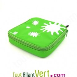 Boite � sandwich isotherme vert carr� 15x15cm
