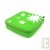 Boite � sandwich isotherme vert carr� 15x15cm