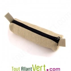 Trousse ronde en chanvre biologique, 21x7 cm