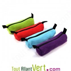 Trousse ronde en chanvre biologique, 21x7 cm