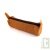 Trousse ronde orange en chanvre biologique, 21x7 cm