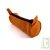 Trousse ronde orange en chanvre biologique, 21x7 cm