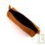 Trousse ronde orange en chanvre biologique, 21x7 cm