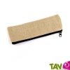 Trousse plate naturel en chanvre biologique, 21x6,5 cm