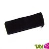 Trousse plate noir en chanvre biologique, 21x6,5 cm