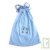 Sac bleu en coton bio, 22X28cm