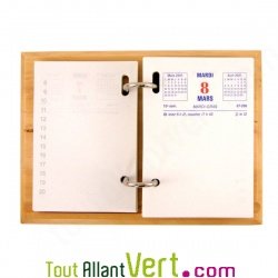 Bloc agenda, date � droite, recycl� 2012