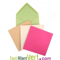 Enveloppes recycl�es 12.5x12.5 cm Couleur de Provence, 100g, lot de 50