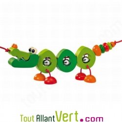 Chaine en bois, landau ou pousette Crocolini, 25 cm
