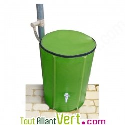 R�cup�rateur d\'eau pliable 510l, kit complet Bac et collecteur vert