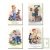 Cartes postales recycl�s 15x10cm Enfants R�tro Jeanne Lagarde, Lot de 16