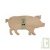 Planche � d�couper cochon en bois