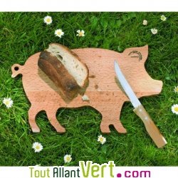 Planche � d�couper cochon en bois