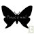 Sticker ardoise papillon, mati�re v�g�tale et colle sans solvant