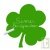 Sticker ardoise feuilles de tr�fle, mati�re v�g�tale et colle sans solvant