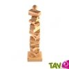 Domino sur tige en bois naturel 27x7x5cm