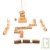 Domino sur tige en bois naturel 27x7x5cm