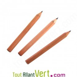 Mini-crayon HB en bois naturel FSC, 8,5 cm