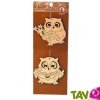 Suspension hiboux en bois pour No�l, lot de 2