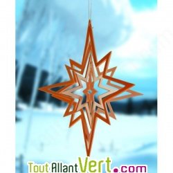 Suspension �toile en bois pour No�l