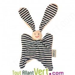 Doudou ray� bleu en coton bio, Keptin