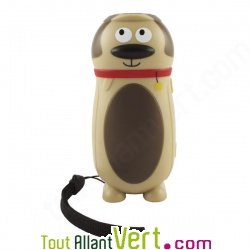 Chien lampe torche � dynamo, jouet enfant