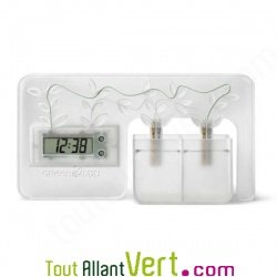 Horloge eau ou terre humide blanc transparent d�corative, 4M2U