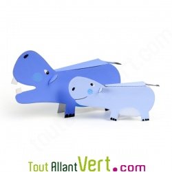 Animo Dulos, 13 animaux de la savane en carton recycl� � construire