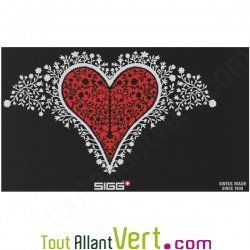 Gourde SIGG Aluminium Coeur rouge sans BPA 0.6 litre