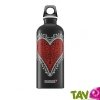 Gourde SIGG Aluminium Coeur rouge sans BPA 0.6 litre
