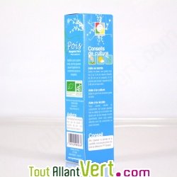 Graines bio Pois Norli, type Mangetout AB
