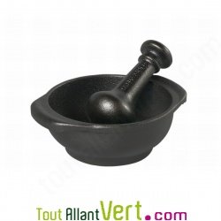 Mortier en fonte avec pilon, 11 cm