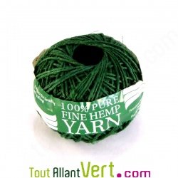 Ficelle verte 1mm, 60m, chanvre naturel