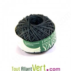 Ficelle noir 1mm, 60m, chanvre naturel