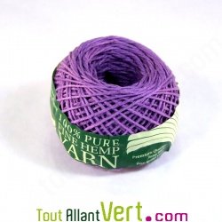 Ficelle violet 1mm, 60m, chanvre naturel