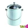 Poubelle � compost blanc anti-odeur pour cuisine, 4 litres