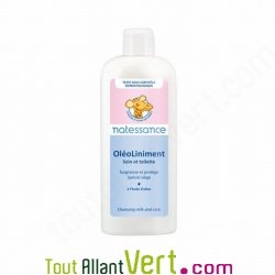Ol�oliniment soin et toilette sp�cial fesse b�b� bio, 500ml, Natessance