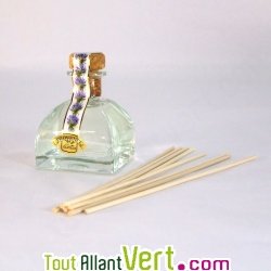 Diffuseur de parfum d\'ambiance bio et baton en rotin, 100ml