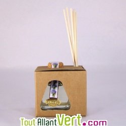 Diffuseur de parfum d\'ambiance lavande bio et baton en rotin, 100ml