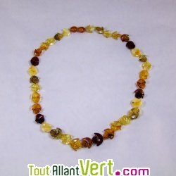 Collier ambre adulte multicolore