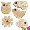 D�cor pour oeilleton de porte en bois motif animaux