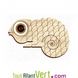D�cor pour oeilleton de porte en bois motif animaux