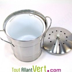 Poubelle de table � compost anti-odeurs pour cuisine, 5 litres