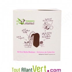 Kit coton d�maquillant lavable coton bio et son filet Medium