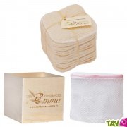 Kit coton d�maquillant lavable molleton bio et son filet Medium