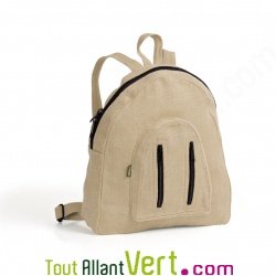 Sac � dos femme de ville, chanvre biologique, naturel