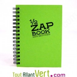 Bloc spirale uni recycl� Demi ZapBook